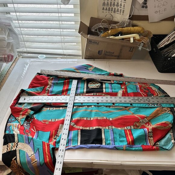 Vtg Millers Harness Womens Western Shirt Small Rodeo Saddle All over Print Teal - Picture 5 of 8